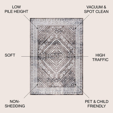 Boho Cottage Medallion Area Rug